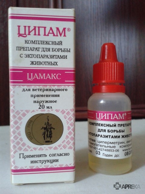 Ципам для лечения у собак ушных заболеваний различной этиологии
